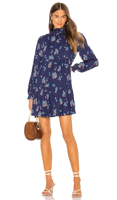 Shop Free People Petit Fours Mini Dress In Indigo Blue