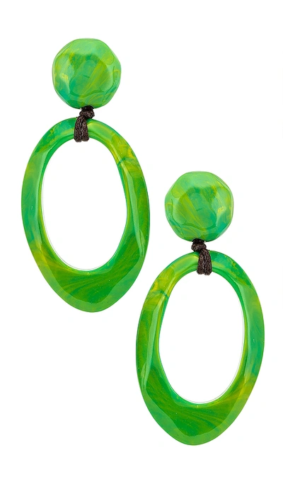 Shop Dannijo Jordyn Earrings In Green