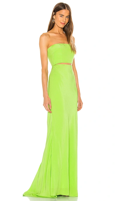 Shop Lovers & Friends Pryce Gown In Neon Lime Green