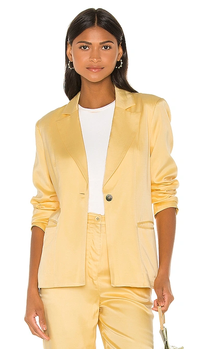 Shop Song Of Style Zoe Blazer In Buttercream Yellow