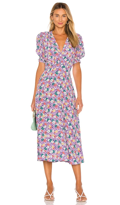 Shop Faithfull The Brand Marie Louise Midi Dress In Nefeli Floral