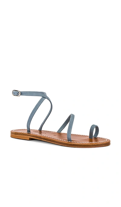 Shop Kjacques Loki Sandal In Nubuck Jeans