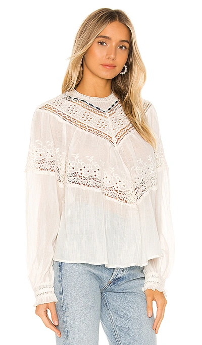 Shop Free People Abigail Victorian Top In Ivory