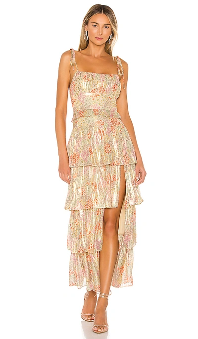 Shop Lovers & Friends Santorini Maxi Dress In Lurex Floral