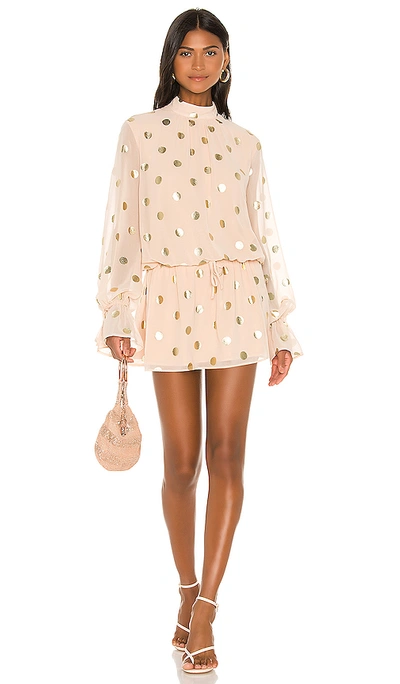 Shop Camila Coelho Sarita Mini Dress In Blush Gold