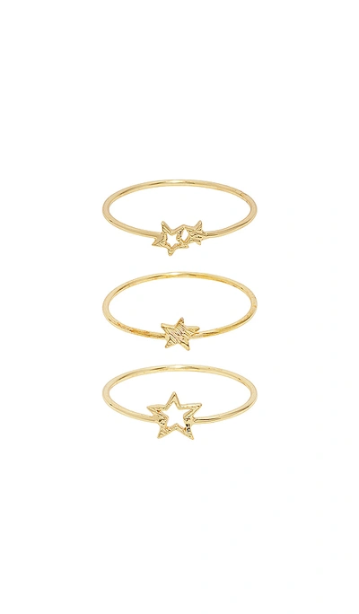 Shop Gorjana Super Star Ring Set In Gold