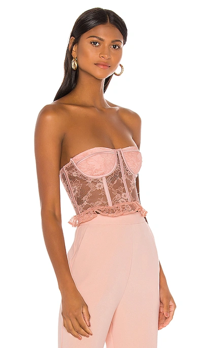 Shop Nbd Nicole Strapless Top In Dusty Pink