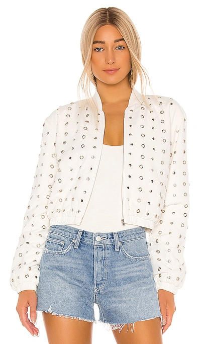 Shop Lovers & Friends Kimber Bomber Jacket In Ivory