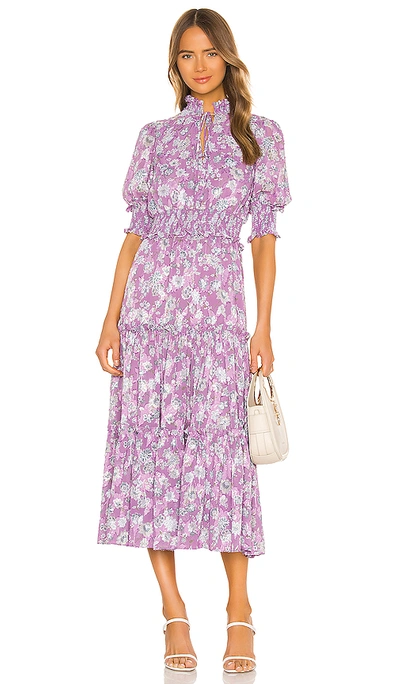 Shop Alexis Isarra Dress In Lilac Floral