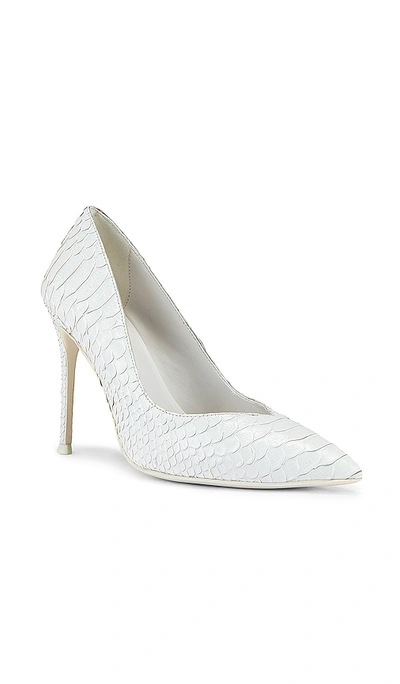 Shop Jeffrey Campbell Lure Heel In White Matte Snake