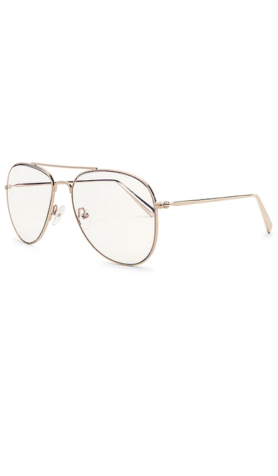 Shop My My My Ysabelle Glasses In Clear & Gold