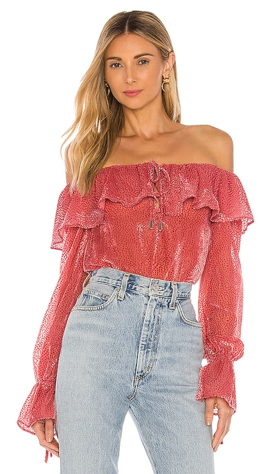 Shop House Of Harlow 1960 X Revolve Vada Bodysuit In Rose