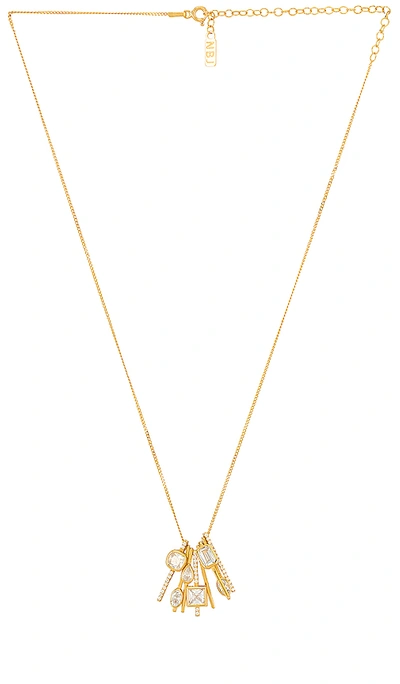 Shop Natalie B Jewelry Celine Necklace In Gold