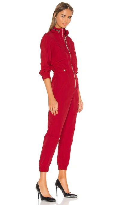 Shop Rta Halima Jumpsuit In Track Red