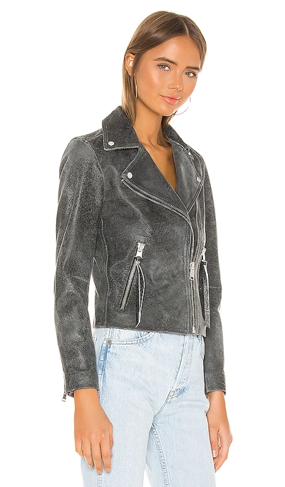 Shop Allsaints Dalby Iris Biker Jacket In Black