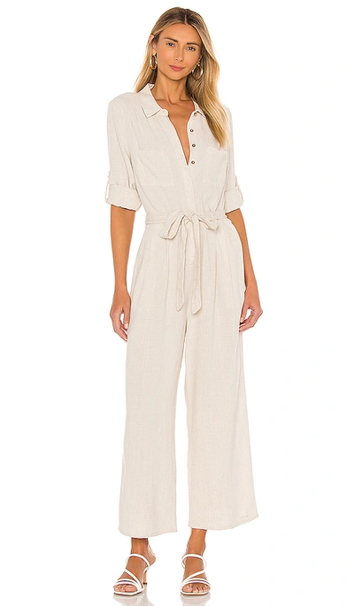 Shop Minkpink Linen Boiler Suit In Natural