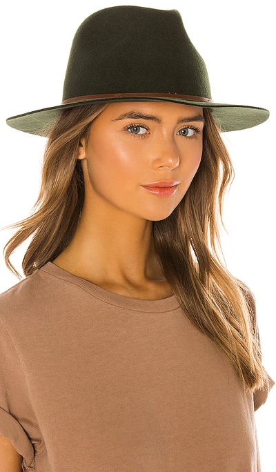 Shop Brixton Wesley Fedora In Moss