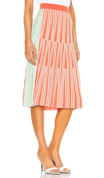 Shop Kenzo Midi Skirt In Multicolor