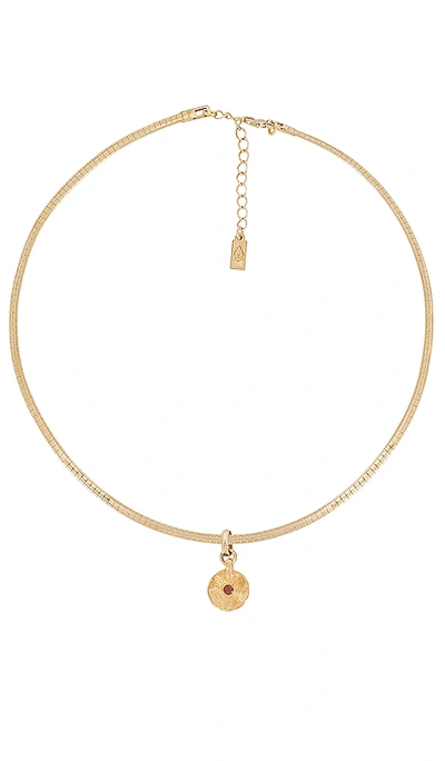 Shop Cam Earth Cane Necklace In Plated Brass