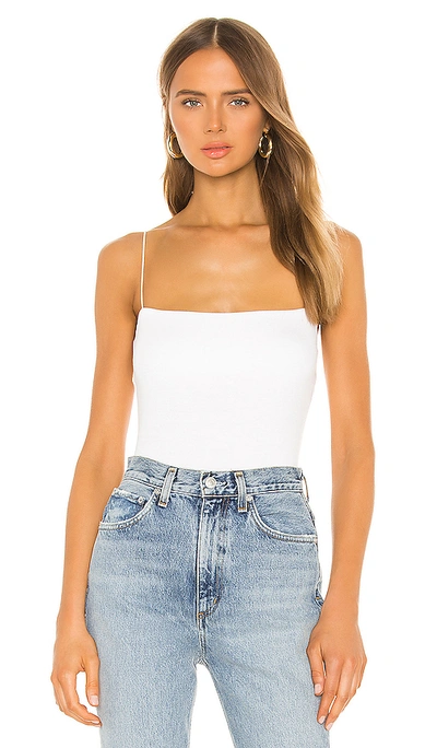 Enza Costa Supima Cotton Essential Strappy Tank in White