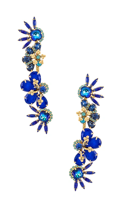 Shop Elizabeth Cole Alva Earrings In Blueberry Blue
