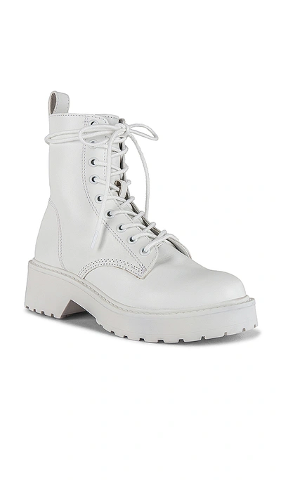 Shop Steve Madden Tornado Boots In White Leather