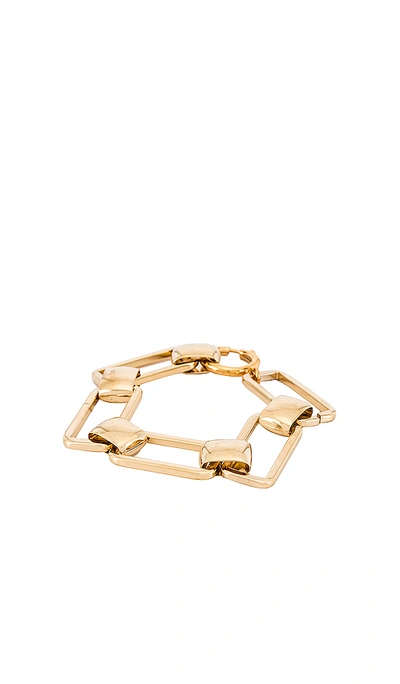 Shop Joolz By Martha Calvo Rectangle Link Bracelet In Gold