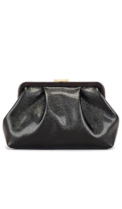 Shop Clare V Sissy Clutch In Black Lizard