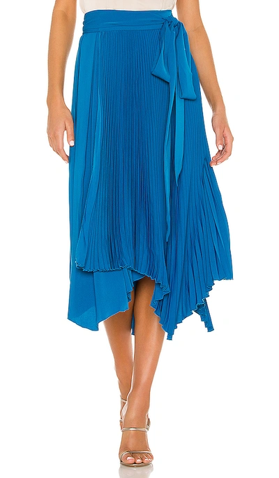 Shop Amur Delia Skirt In Ocean Blue