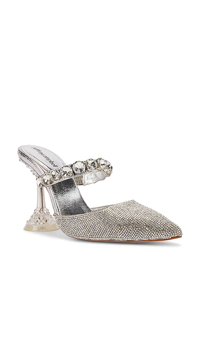 Shop Jeffrey Campbell Zivot Mule In Silver Combo