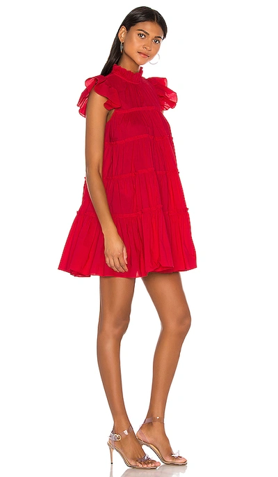 Shop Rhode Tiffany Dress In Candy Red
