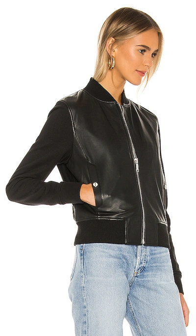 Shop Lth Jkt Lee Jersey Bomber Jacket In Black