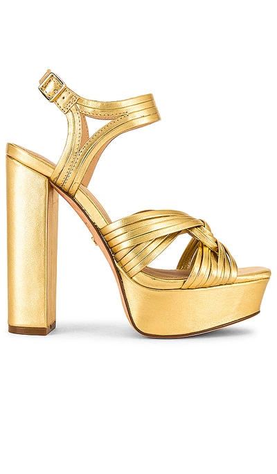Shop Rachel Zoe Strappy Platform Sandal In Gold