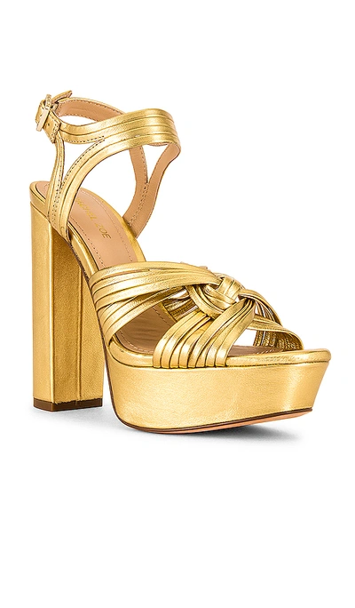 Shop Rachel Zoe Strappy Platform Sandal In Gold