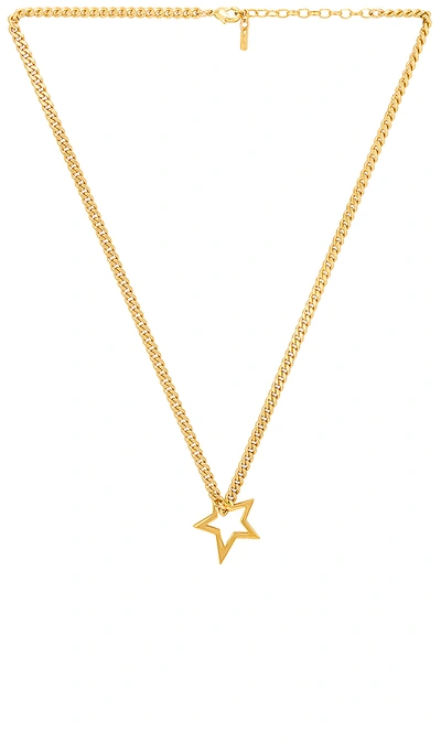 Shop Joolz By Martha Calvo Shooting Star Curb Necklace In Gold