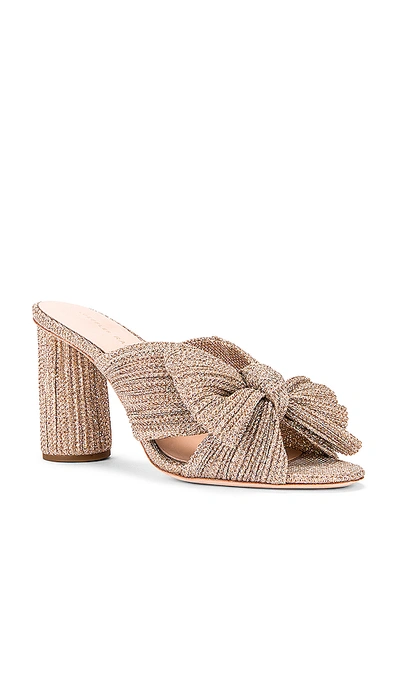 Shop Loeffler Randall Penny Knot Mule In Platinum Rose