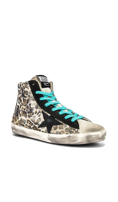 Shop Golden Goose Francy Sneaker In Leopard  Black & Green