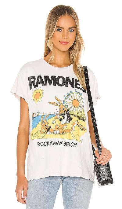 Shop Madeworn Ramones Rockaway Beach Tee In Off White