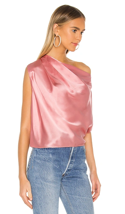 Shop Michelle Mason X Revolve Asymmetrical Drape Top In Rose