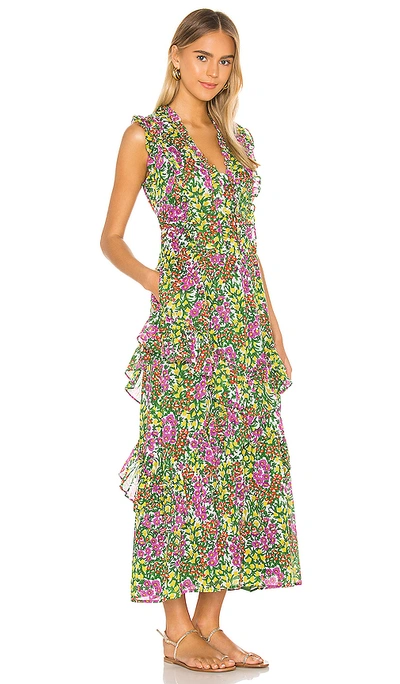 Shop Banjanan X Revolve Donna Dress In Cottage Garden Lilac Multi