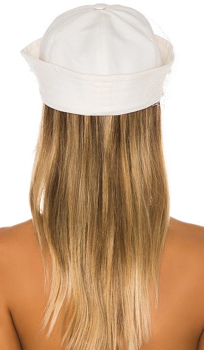 Shop Marianna Senchina Sailor Hat With Veiling In White