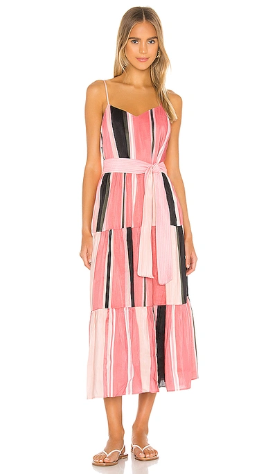 Shop Apiece Apart Marjana Spaghetti Maxi Dress In Sunset Papaya Stripe