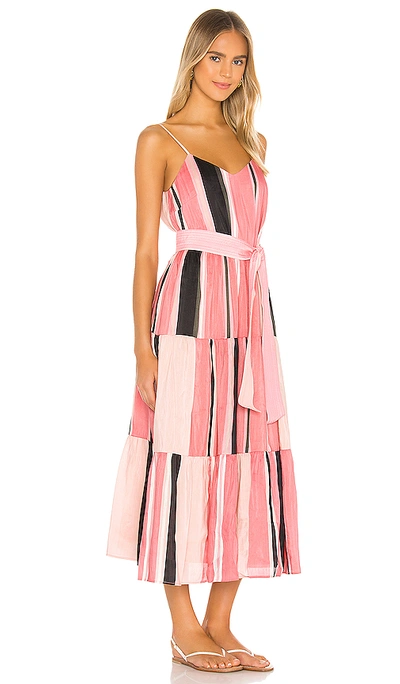 Shop Apiece Apart Marjana Spaghetti Maxi Dress In Sunset Papaya Stripe