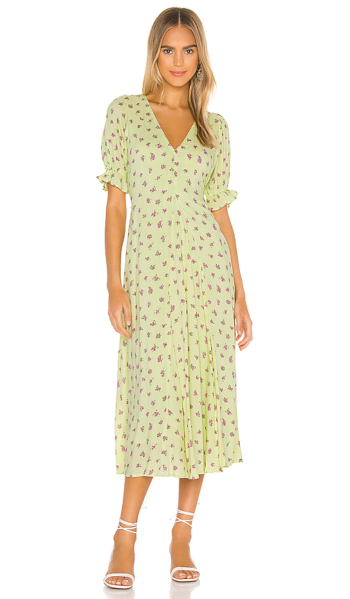 faithfull the brand green dress