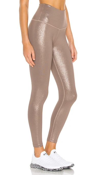 Shop Beyond Yoga Twinkle Legging In Mocha Brown & Rose Gold Twinkle