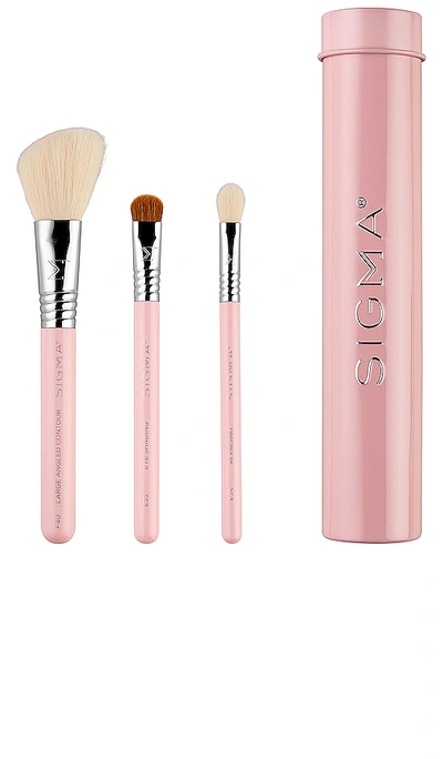 Shop Sigma Beauty Essential Trio Brush Set In Pink