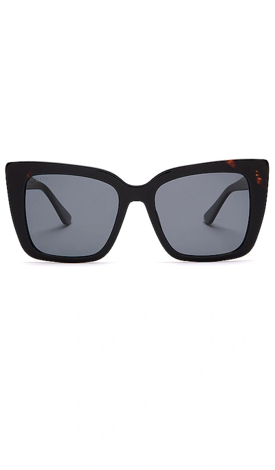 Shop Diff Eyewear Lizzy In Black  Tort & Grey