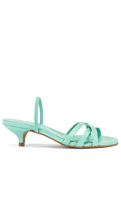 Shop Alohas Wasabi Kitten Heel Sandal In Mint