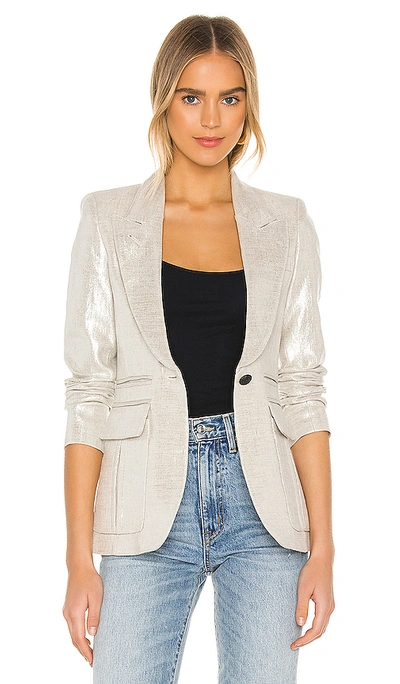 Shop Smythe Peaked Lapel Blazer In Pewter