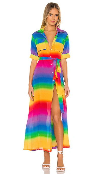 Shop All Things Mochi Iska Dress In Rainbow